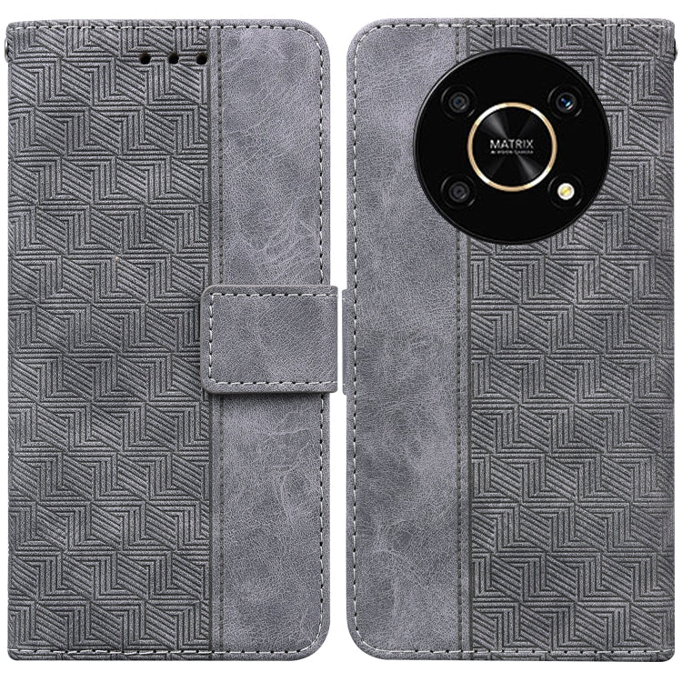 For Honor X9 / X9 5G Geometric Embossed Flip Leather Phone Case