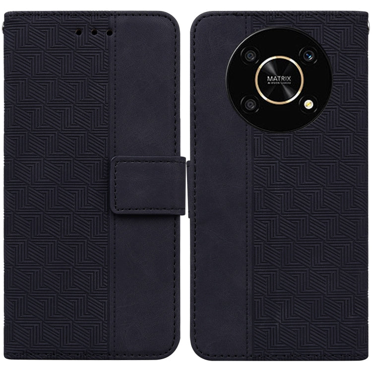 For Honor X9 / X9 5G Geometric Embossed Flip Leather Phone Case