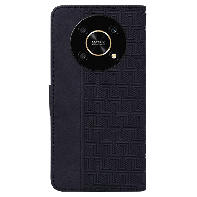 For Honor X9 / X9 5G Geometric Embossed Flip Leather Phone Case