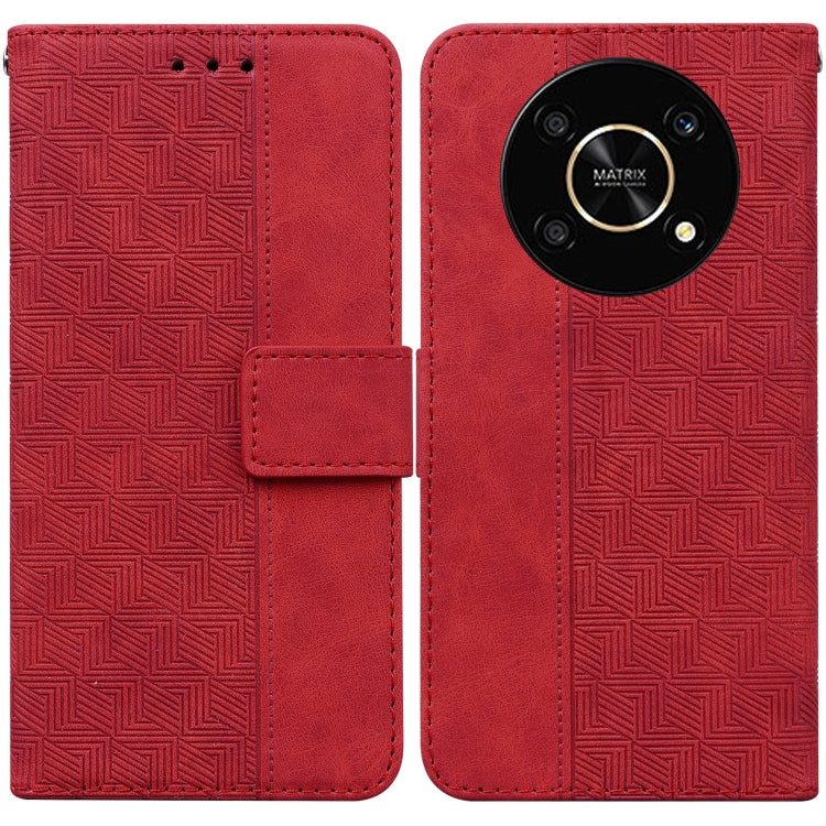 For Honor X9 / X9 5G Geometric Embossed Flip Leather Phone Case