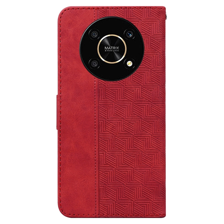 For Honor X9 / X9 5G Geometric Embossed Flip Leather Phone Case