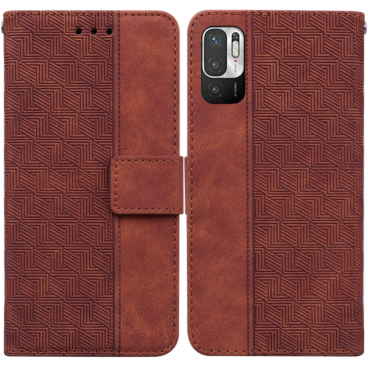 For Xiaomi Redmi Note 11T Pro / 11T Pro+ 5G Geometric Embossed Flip Leather Phone Case
