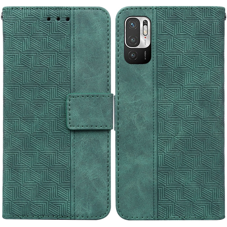 For Xiaomi Redmi Note 11T Pro / 11T Pro+ 5G Geometric Embossed Flip Leather Phone Case