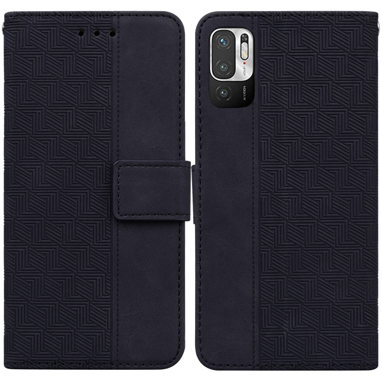 For Xiaomi Redmi Note 11T Pro / 11T Pro+ 5G Geometric Embossed Flip Leather Phone Case