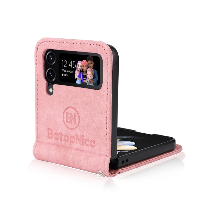 For Samsung Galaxy Z Flip4 BETOPNICE Dual-side Buckle Leather Phone Case