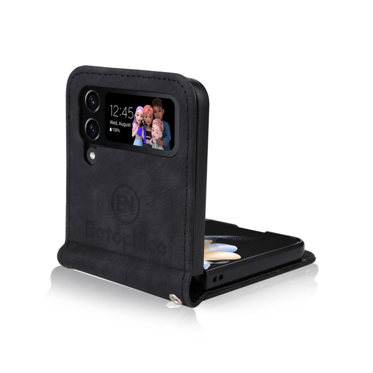 For Samsung Galaxy Z Flip4 BETOPNICE Dual-side Buckle Leather Phone Case