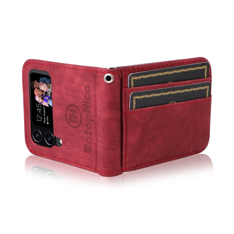 For Samsung Galaxy Z Flip4 BETOPNICE Dual-side Buckle Leather Phone Case