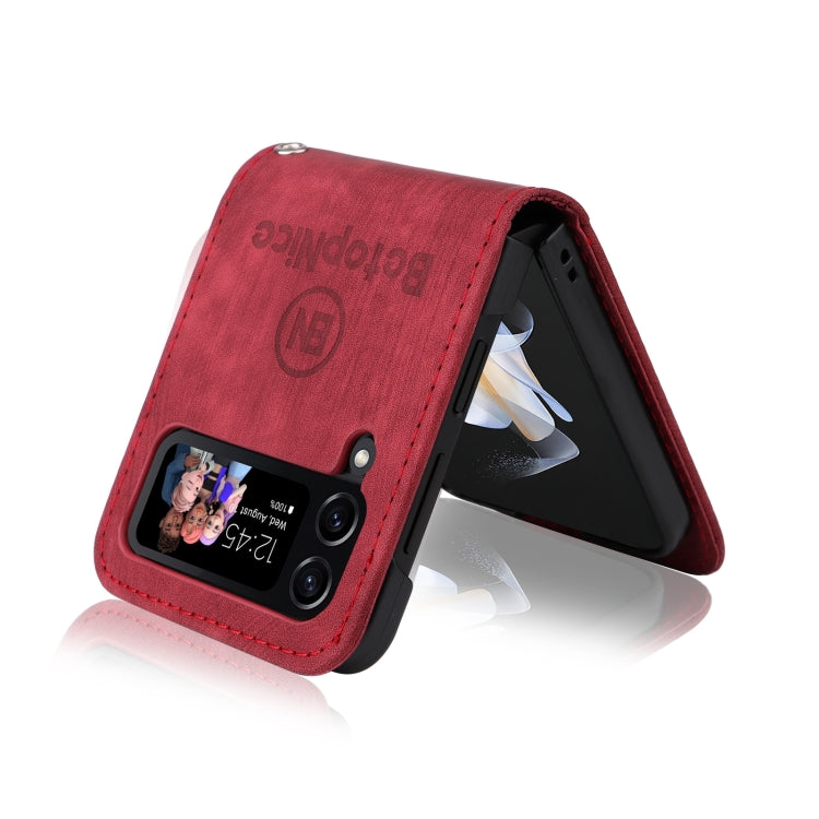For Samsung Galaxy Z Flip4 BETOPNICE Dual-side Buckle Leather Phone Case