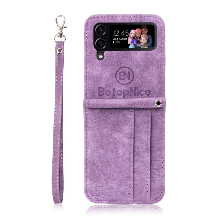 For Samsung Galaxy Z Flip4 BETOPNICE Dual-side Buckle Leather Phone Case