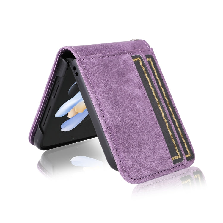 For Samsung Galaxy Z Flip4 BETOPNICE Dual-side Buckle Leather Phone Case