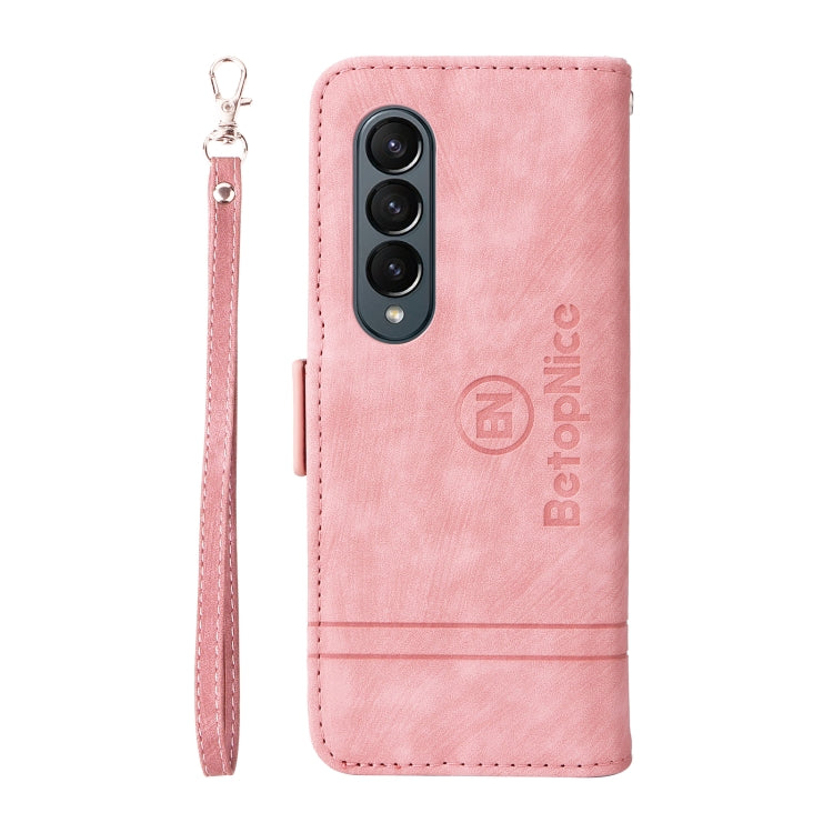 For Samsung Galaxy Z Fold4 BETOPNICE Dual-side Buckle Leather Phone Case