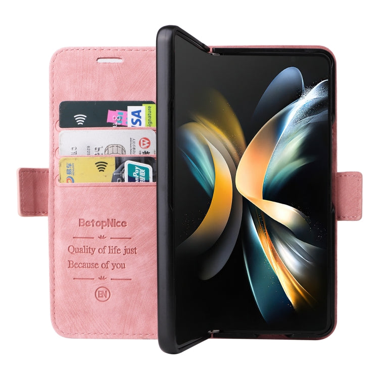 For Samsung Galaxy Z Fold4 BETOPNICE Dual-side Buckle Leather Phone Case