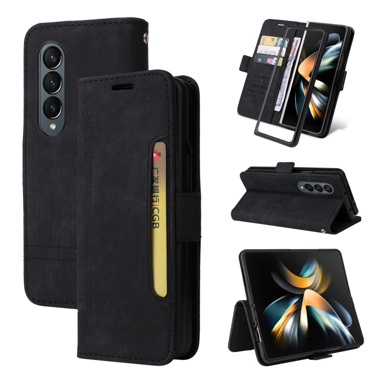 For Samsung Galaxy Z Fold4 BETOPNICE Dual-side Buckle Leather Phone Case