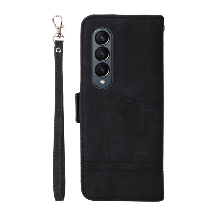 For Samsung Galaxy Z Fold4 BETOPNICE Dual-side Buckle Leather Phone Case