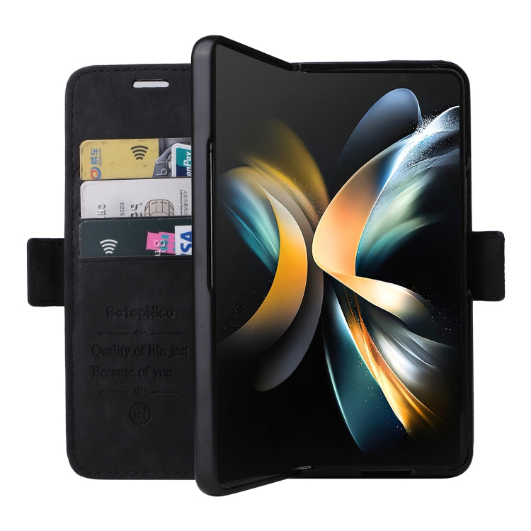 For Samsung Galaxy Z Fold4 BETOPNICE Dual-side Buckle Leather Phone Case