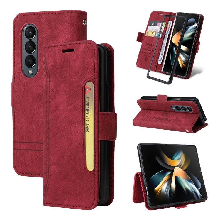 For Samsung Galaxy Z Fold4 BETOPNICE Dual-side Buckle Leather Phone Case