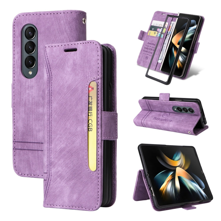 For Samsung Galaxy Z Fold4 BETOPNICE Dual-side Buckle Leather Phone Case