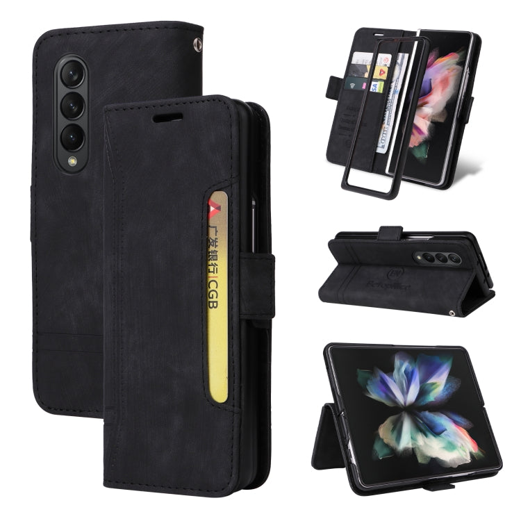 For Samsung Galaxy Z Fold3 BETOPNICE Dual-side Buckle Leather Phone Case