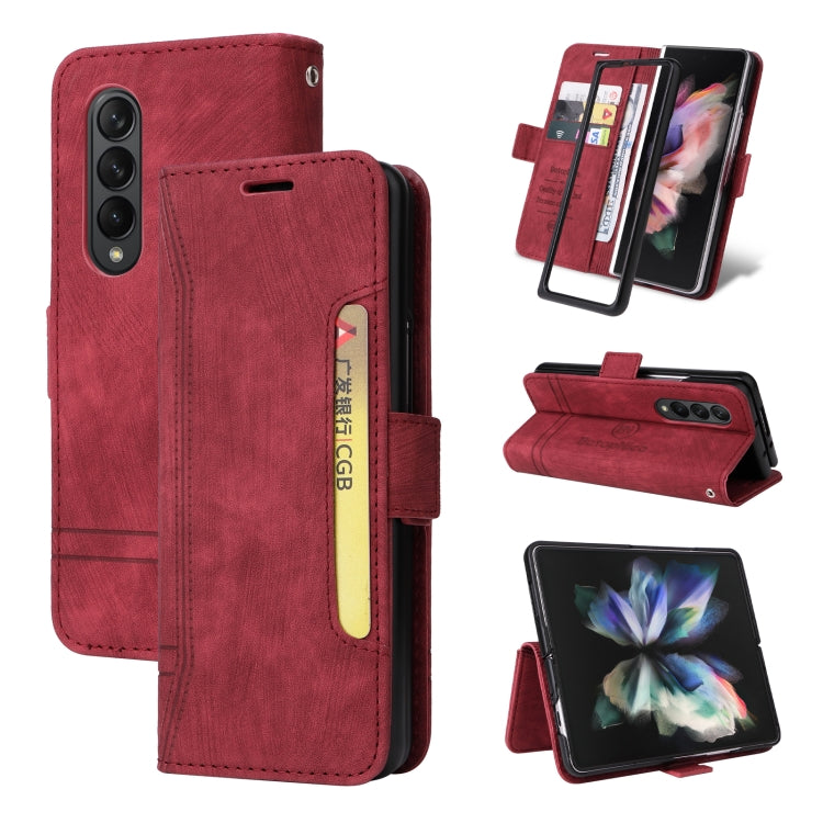 For Samsung Galaxy Z Fold3 BETOPNICE Dual-side Buckle Leather Phone Case