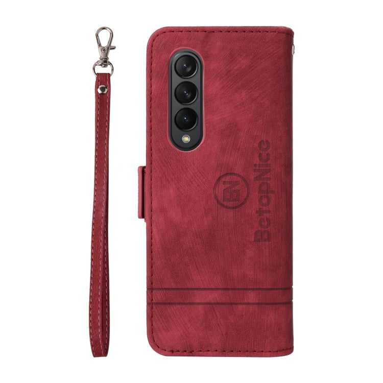For Samsung Galaxy Z Fold3 BETOPNICE Dual-side Buckle Leather Phone Case