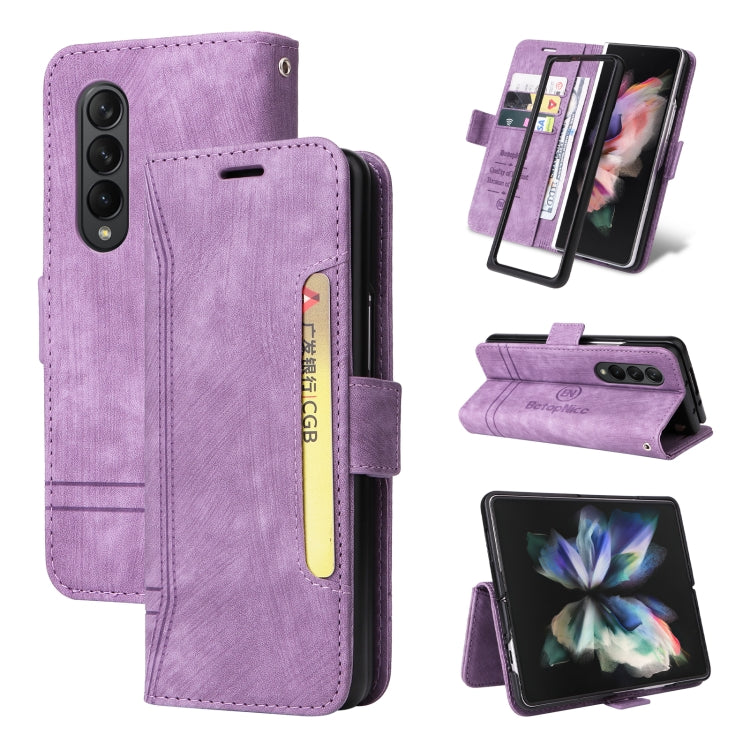 For Samsung Galaxy Z Fold3 BETOPNICE Dual-side Buckle Leather Phone Case