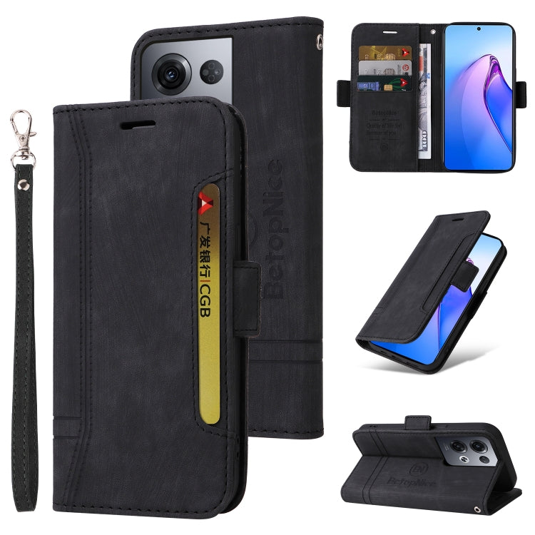 For OPPO Reno8 Pro 5G Global / Reno8 Pro+ BETOPNICE Dual-side Buckle Leather Phone Case