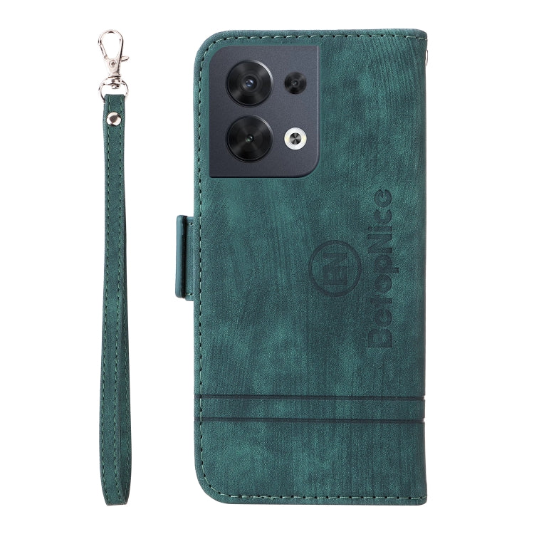 For OPPO Reno8 5G Global BETOPNICE Dual-side Buckle Leather Phone Case