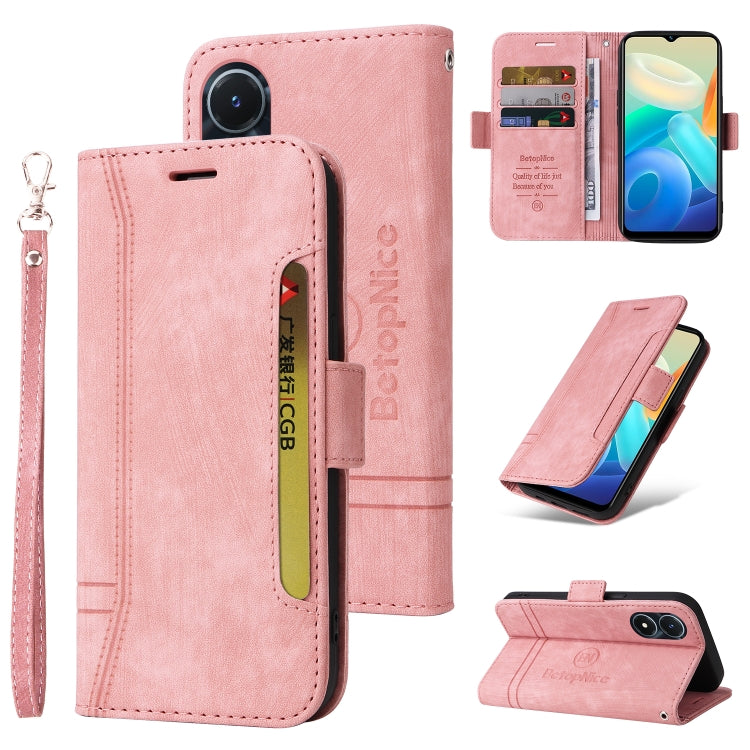 For vivo Y02s / Y16 4G BETOPNICE Dual-side Buckle Leather Phone Case