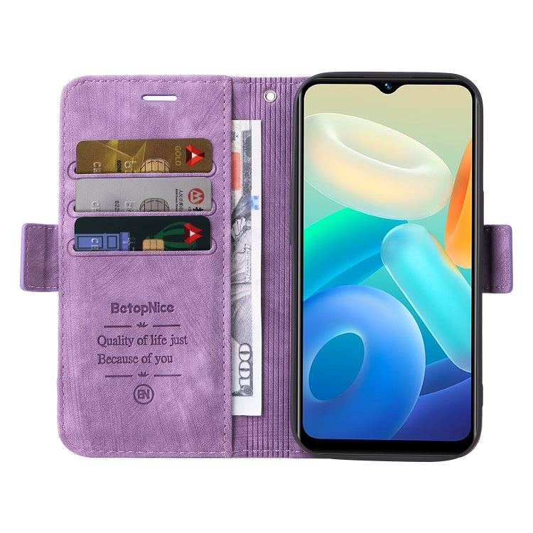 For vivo Y02s / Y16 4G BETOPNICE Dual-side Buckle Leather Phone Case