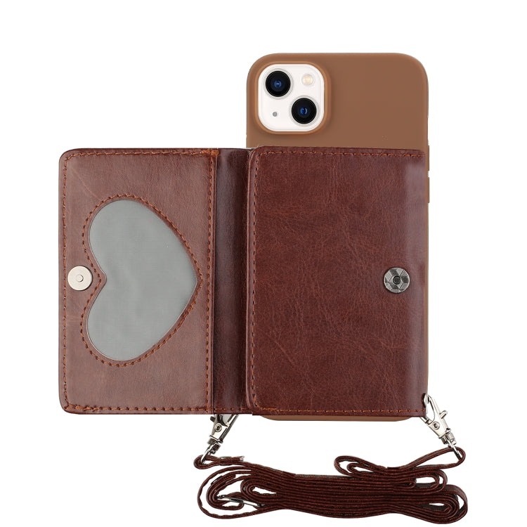 For iPhone 14 Crossbody Lanyard Wallet Card Bag Phone Case