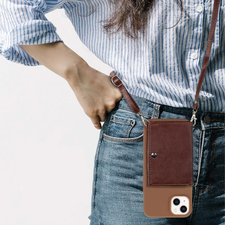 For iPhone 14 Crossbody Lanyard Wallet Card Bag Phone Case