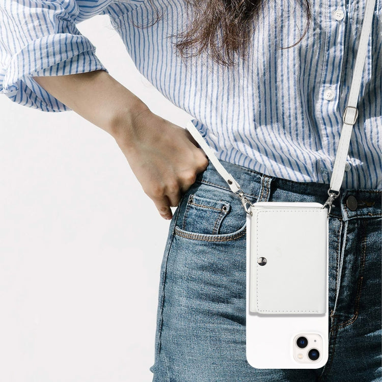 For iPhone 14 Crossbody Lanyard Wallet Card Bag Phone Case