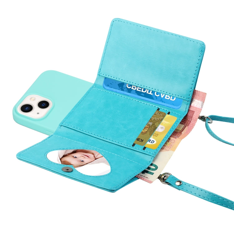 For iPhone 14 Crossbody Lanyard Wallet Card Bag Phone Case