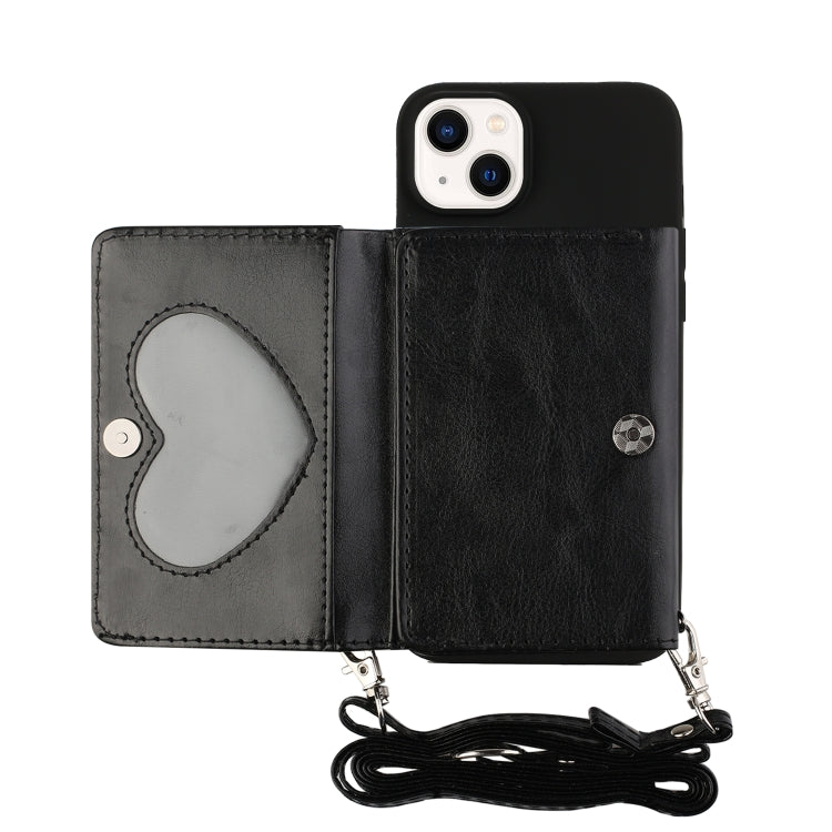 For iPhone 14 Crossbody Lanyard Wallet Card Bag Phone Case