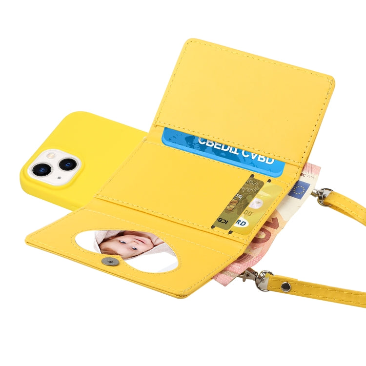 For iPhone 14 Crossbody Lanyard Wallet Card Bag Phone Case