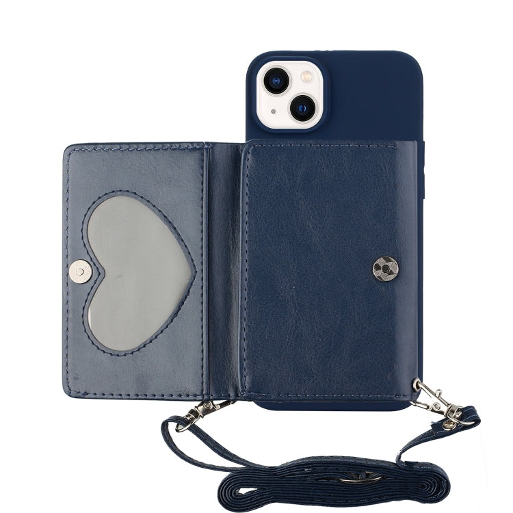 For iPhone 14 Plus Crossbody Lanyard Wallet Card Bag Phone Case