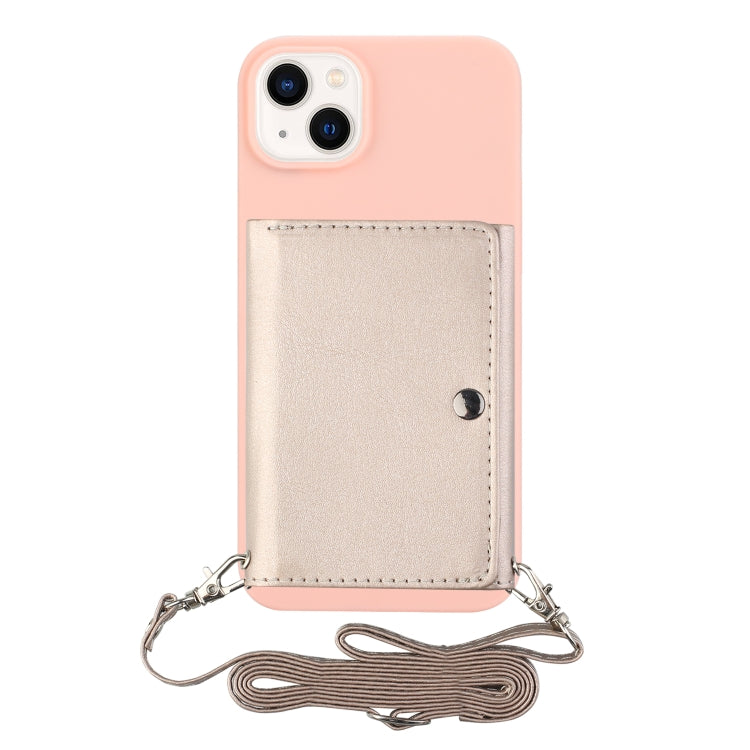 For iPhone 14 Plus Crossbody Lanyard Wallet Card Bag Phone Case