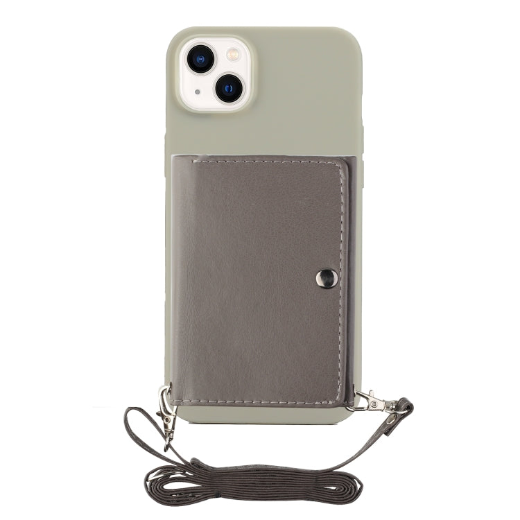 For iPhone 14 Plus Crossbody Lanyard Wallet Card Bag Phone Case