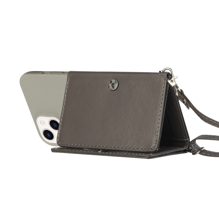 For iPhone 14 Plus Crossbody Lanyard Wallet Card Bag Phone Case