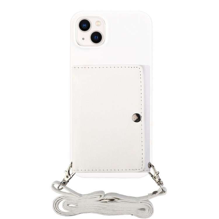 For iPhone 14 Plus Crossbody Lanyard Wallet Card Bag Phone Case