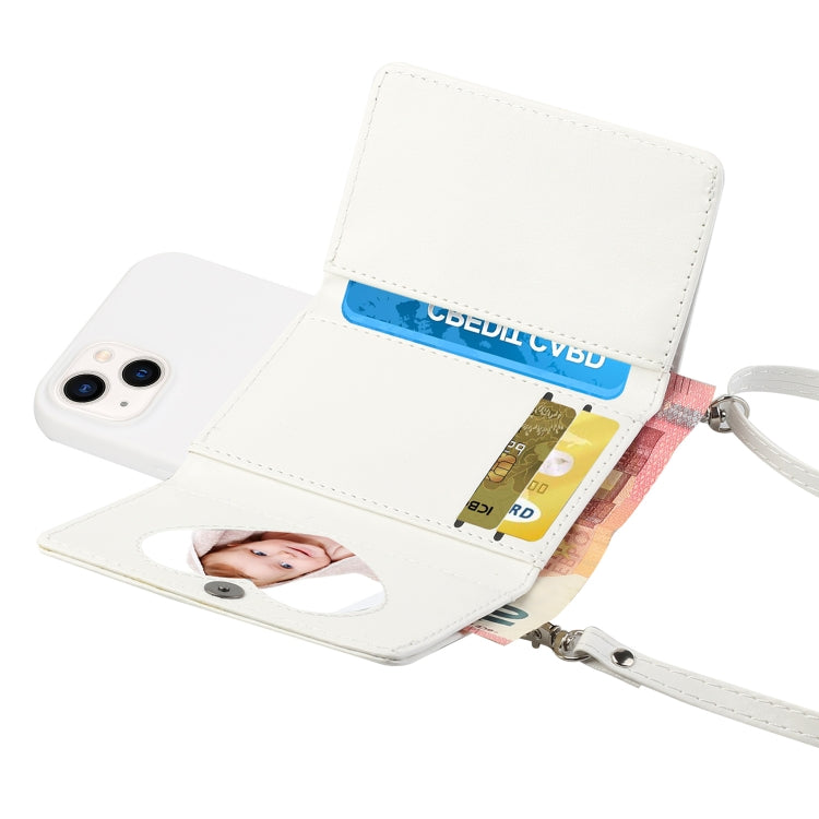 For iPhone 14 Plus Crossbody Lanyard Wallet Card Bag Phone Case