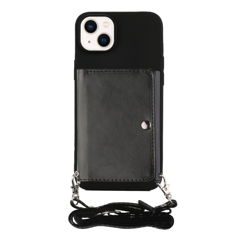 For iPhone 14 Plus Crossbody Lanyard Wallet Card Bag Phone Case
