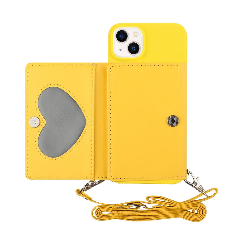 For iPhone 14 Plus Crossbody Lanyard Wallet Card Bag Phone Case