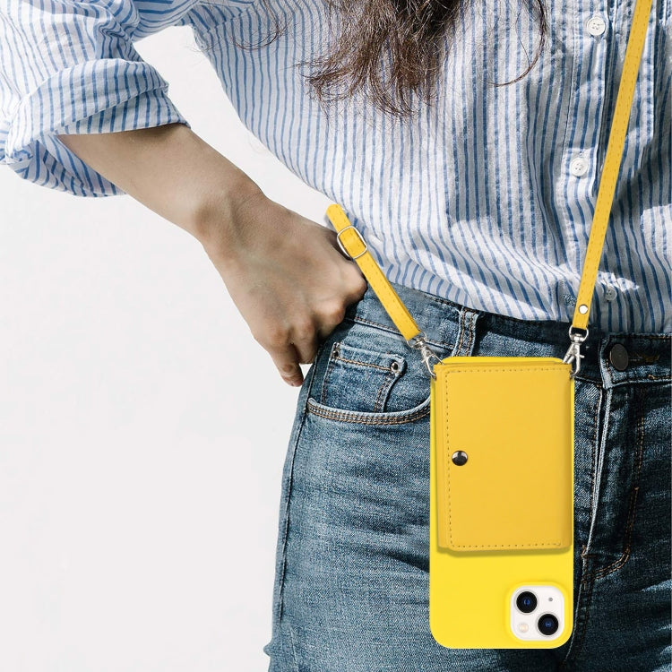 For iPhone 14 Plus Crossbody Lanyard Wallet Card Bag Phone Case