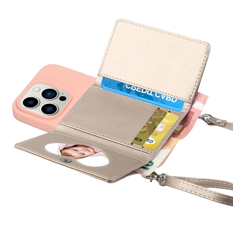 For iPhone 14 Pro Crossbody Lanyard Wallet Card Bag Phone Case