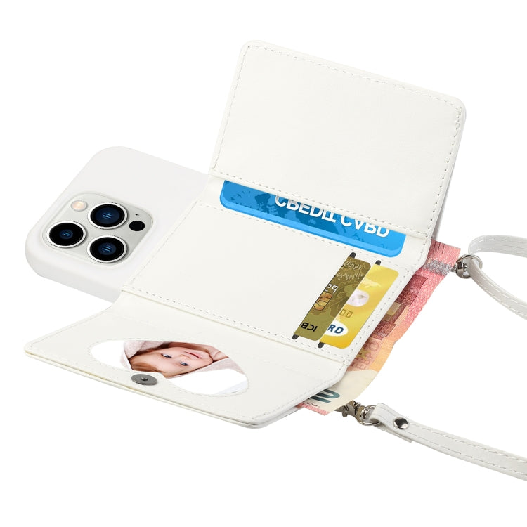 For iPhone 14 Pro Crossbody Lanyard Wallet Card Bag Phone Case