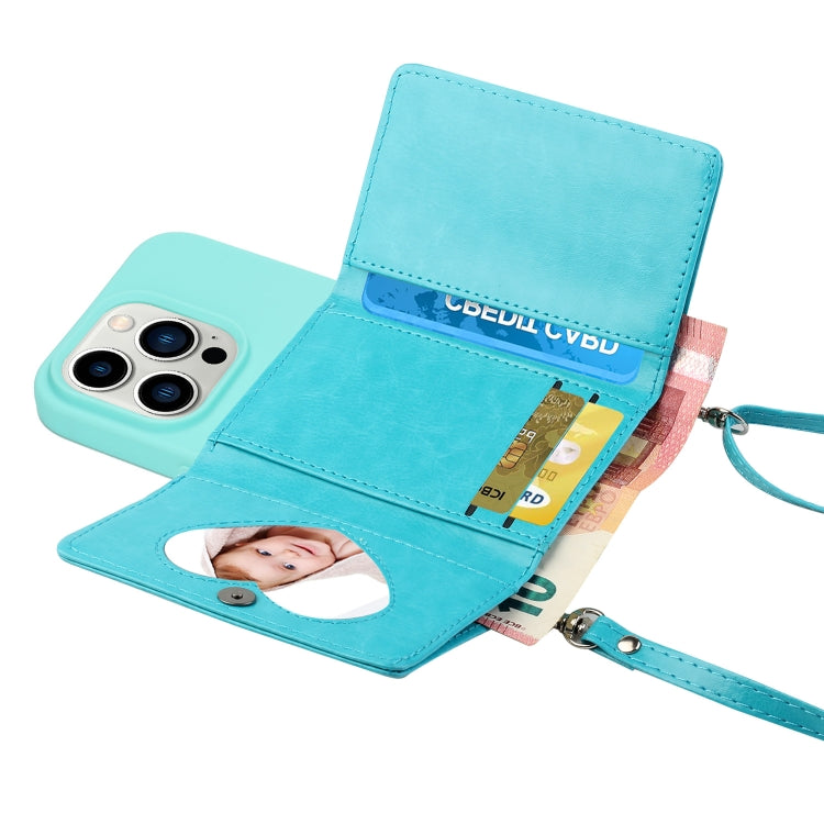 For iPhone 14 Pro Crossbody Lanyard Wallet Card Bag Phone Case