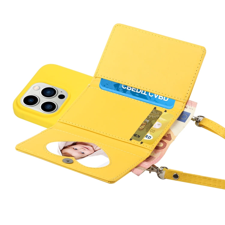 For iPhone 14 Pro Crossbody Lanyard Wallet Card Bag Phone Case