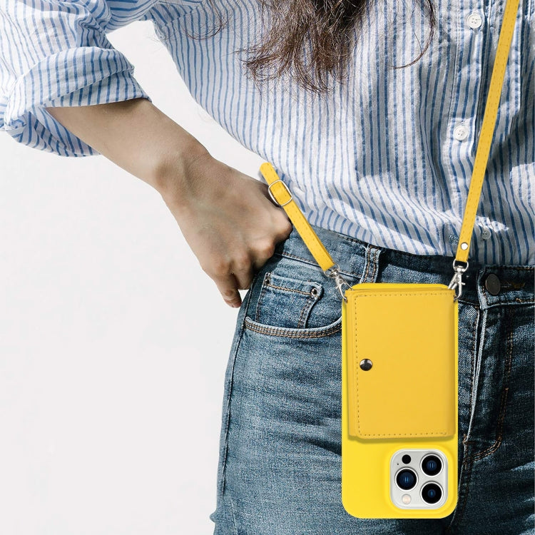 For iPhone 14 Pro Crossbody Lanyard Wallet Card Bag Phone Case