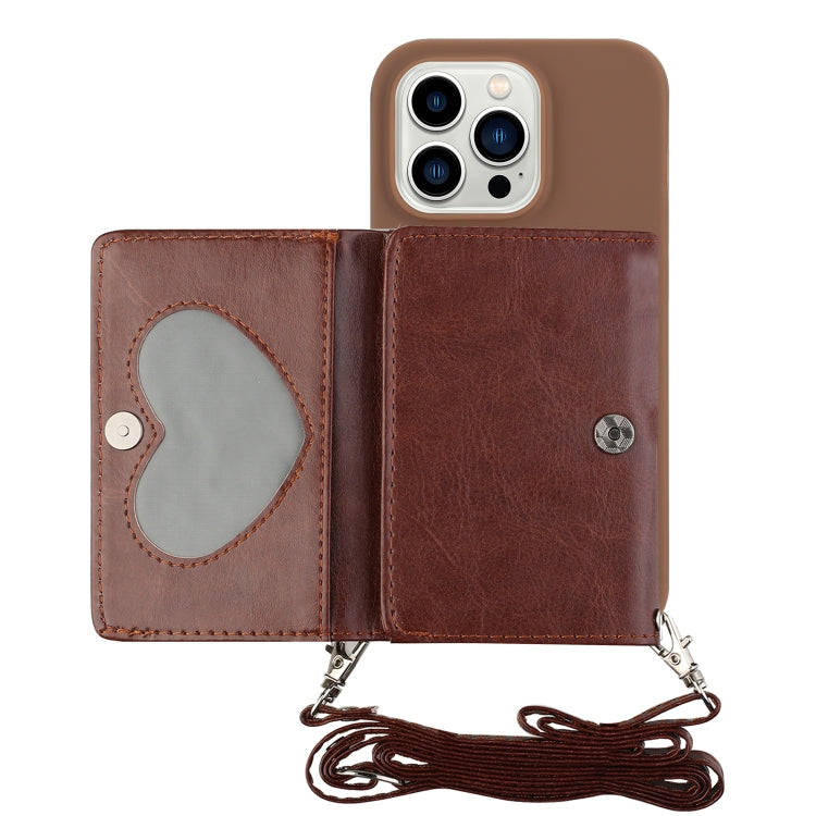 For iPhone 14 Pro Max Crossbody Lanyard Wallet Card Bag Phone Case